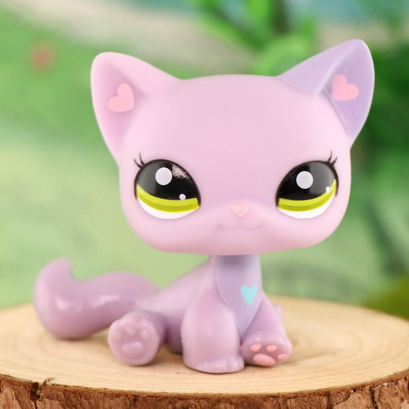 9 PC Miniature Cat Pack Dog Collie Great Dane Dachshund Cocker Spaniel Mini Pet Toys Sets Animal Figures Collection Compitable with LPS Collection