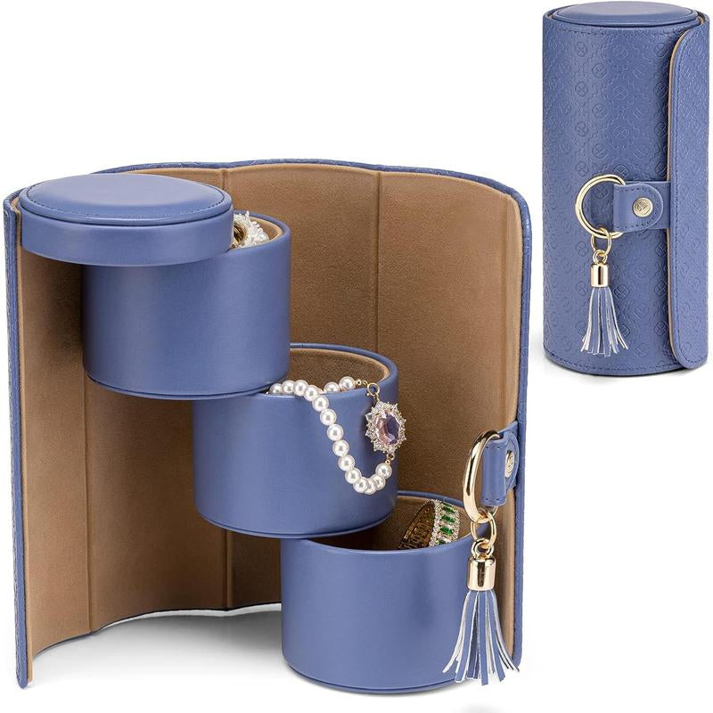 Viaggio Small Jewelry Case Box, Travel Essential Accessories for Women, Gifts for Travelers Couples Mom Friends, Bridesmaid Organiser Wedding