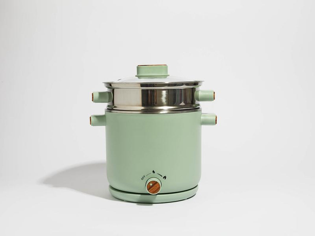 Cloudy Cafe Electric Stainless Steel Ramen Cooker - Kitchen Appliance for Convenient Home Cooking Cookingpot