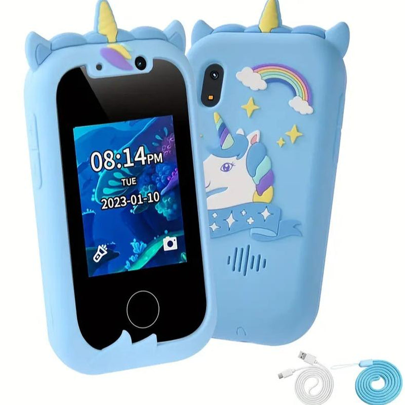VITCOCO Interactive Smartphone Unicorn - Educational Touchscreen Toy for Kids, Ideal Easter and Birthday Gift with Included SD Card