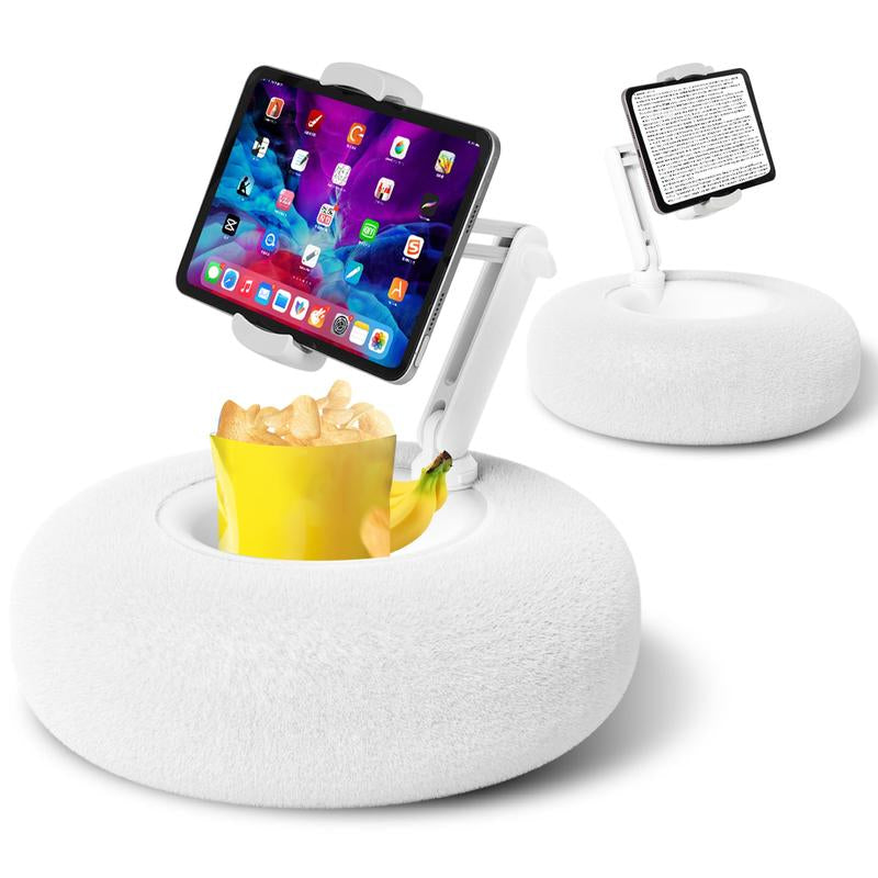 Kindle Pillow Stand Holder with Integrated Snack Bowl for Comfortable Reading in Bed, Versatile Tablet and Phone Support for Devices 4.7"-13