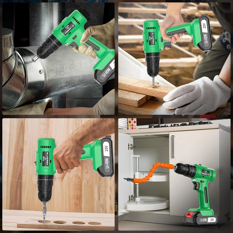 Most Repurchased 20V Lithium Electric Tool Hand Drill Electric Hand Drill Rechargeable Tool Lithium Battery Multi-Functional Impact Pistol Drill Electric Screwdriver Electric Power