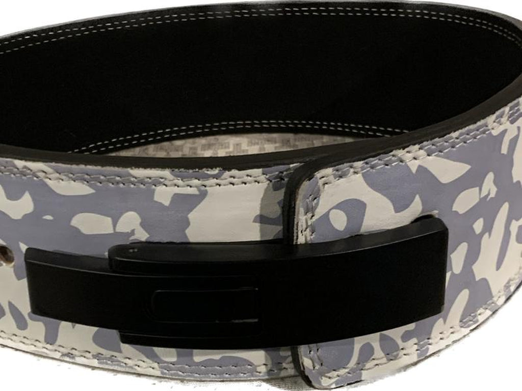 Camouflage Power Lifting Belt Lever Buckle Genuine Leather 10MM Gym Training Exercise Belt. Powerlifting, Bodybuilding, Crossfit, Working Out.