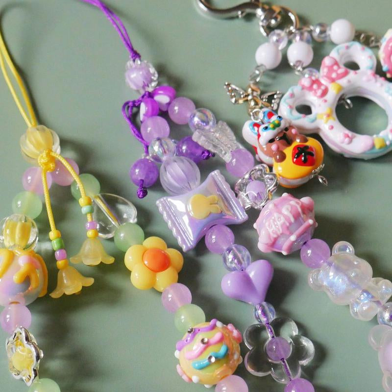Handcrafted Phone and Bag Charms - Assorted Colors and Styles