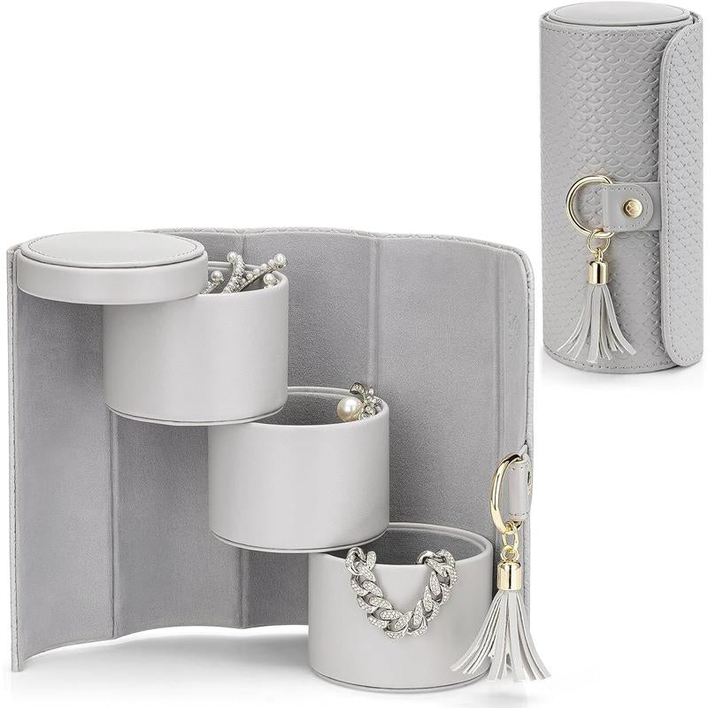 Viaggio Small Jewelry Case Box, Travel Essential Accessories for Women, Gifts for Travelers Couples Mom Friends, Bridesmaid Organiser Wedding