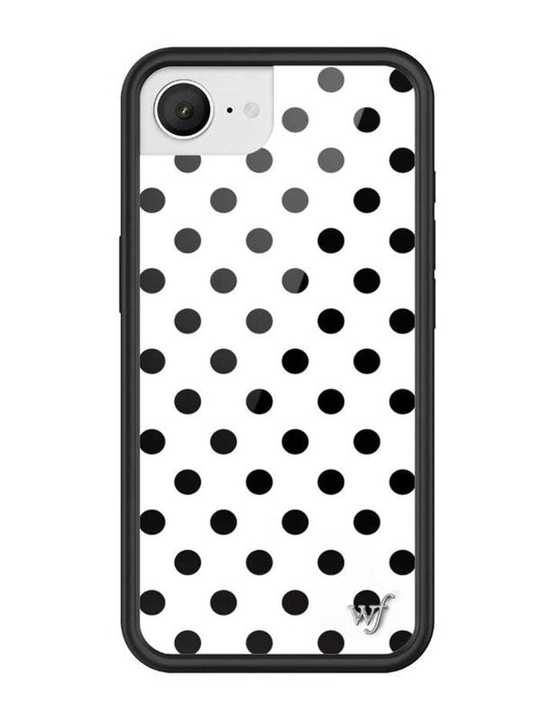 Polka Dot White and Black iPhone Case