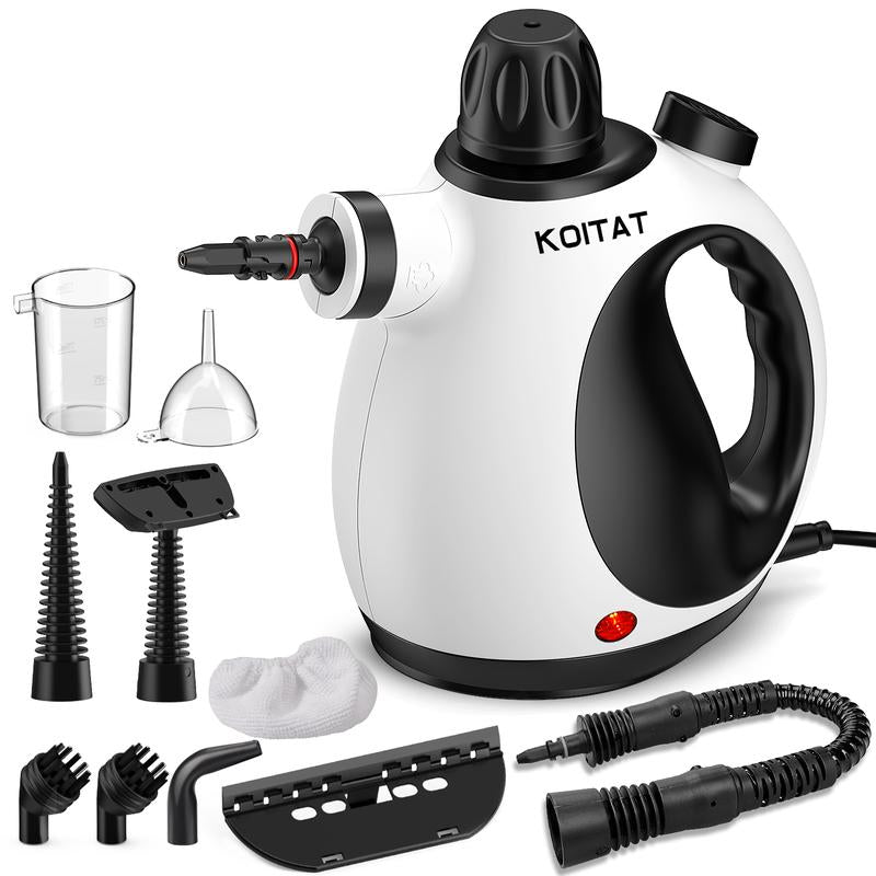 Pressurized Handheld Multi-Surface Natural Steam Cleaner with 10 Pcs Accessories, Steamer for Home Use, Cleaning Floor, Kitchen, Spring Clean Appliances Tool Household
