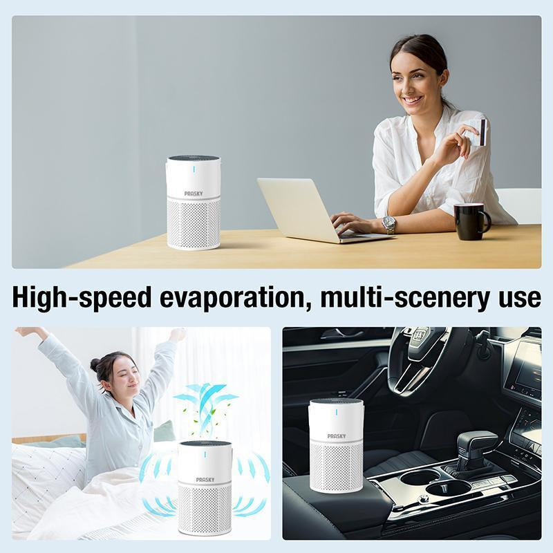 GL-K802 Air Purifier Filter-Prasky , H13 HEPA 360 Degree Filtration 5 Layers Filter,Noise Reduction and Adjustable Timing for Home and Office,Bathroom Accessories