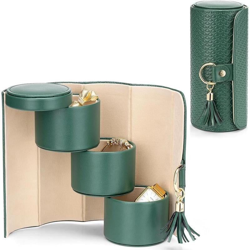 Viaggio Small Jewelry Case Box, Travel Essential Accessories for Women, Gifts for Travelers Couples Mom Friends, Bridesmaid Organiser Wedding
