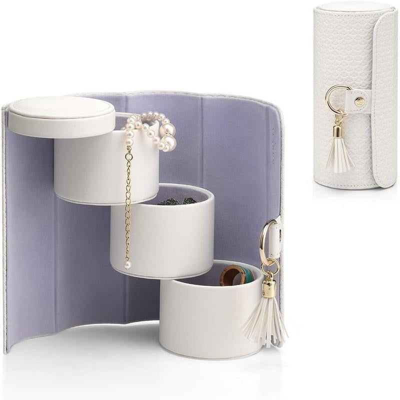Viaggio Small Jewelry Case Box, Travel Essential Accessories for Women, Gifts for Travelers Couples Mom Friends, Bridesmaid Organiser Wedding