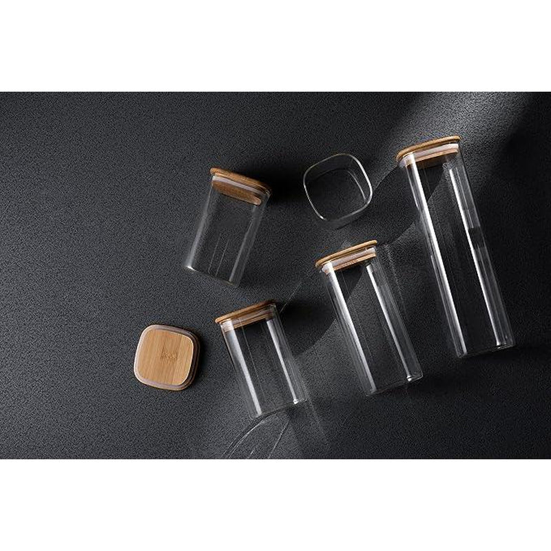 Glass Canister Set & Bamboo Lid