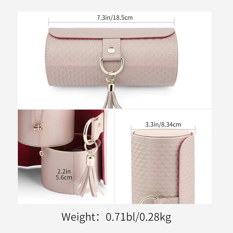 Viaggio Small Jewelry Case Box, Travel Essential Accessories for Women, Gifts for Travelers Couples Mom Friends, Bridesmaid Organiser Wedding