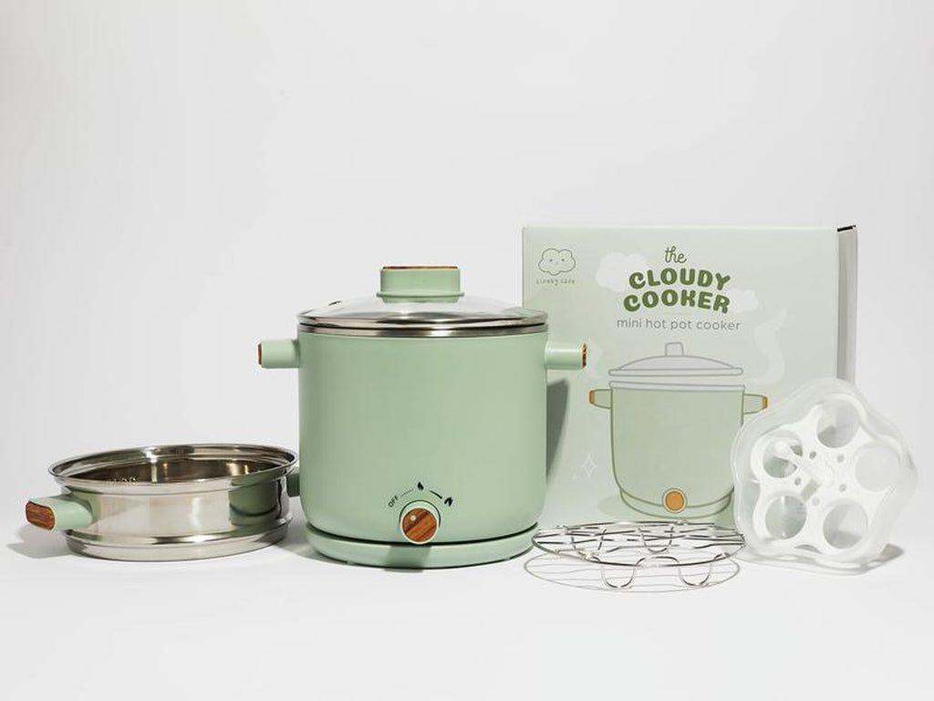 Cloudy Cafe Electric Stainless Steel Ramen Cooker - Kitchen Appliance for Convenient Home Cooking Cookingpot