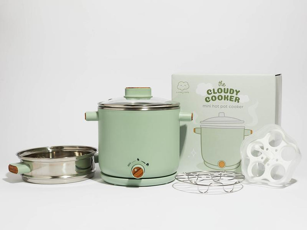 Cloudy Cafe Electric Stainless Steel Ramen Cooker - Kitchen Appliance for Convenient Home Cooking Cookingpot