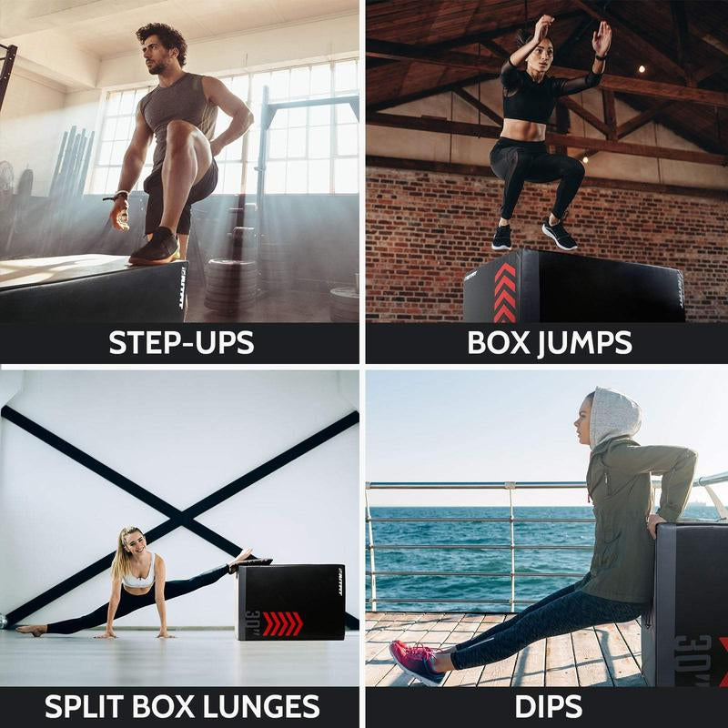 Ritfit 3-In-1 High Density Heavy Foam Plyometric Jumping Box
