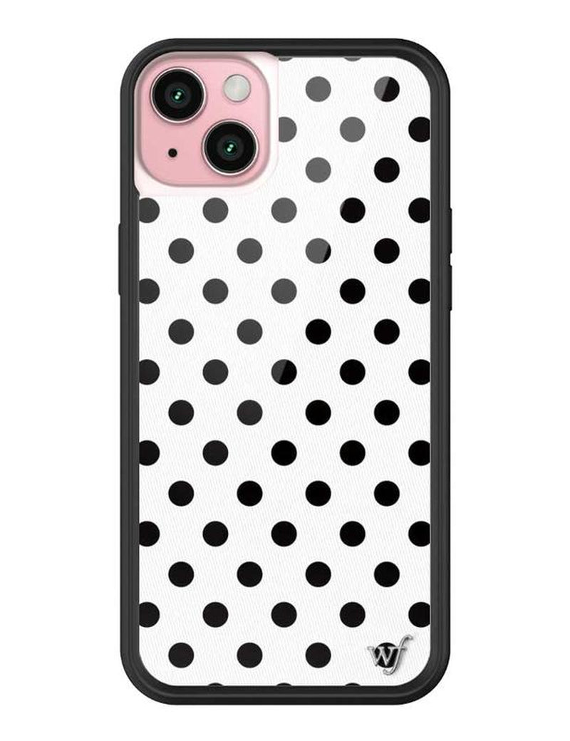 Polka Dot White and Black iPhone Case