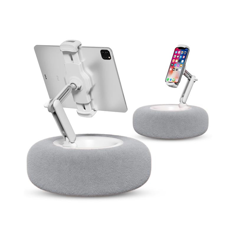 Viozon Adjustable Tablet and Phone Stand with Soft Plush Pillow for 4.7"-13" Devices, Ideal for Bed Use, Compatible with iPad, iPhone, Samsung, Google, and Kindle