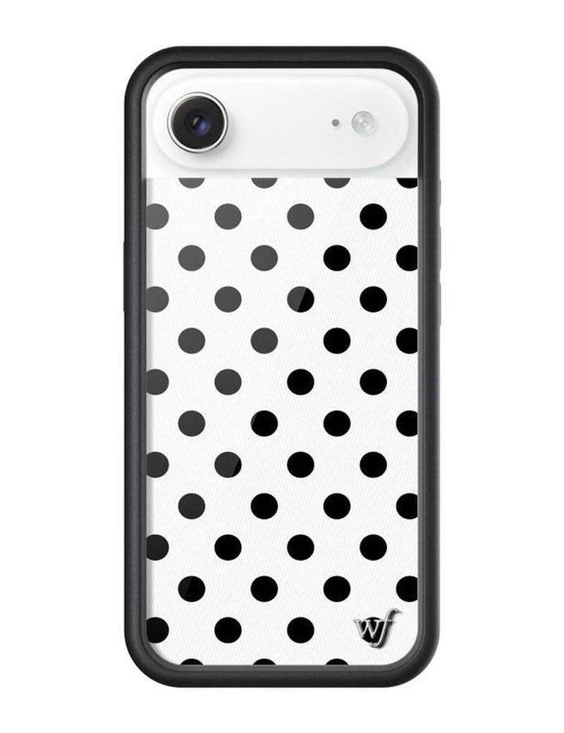 Polka Dot White and Black iPhone Case