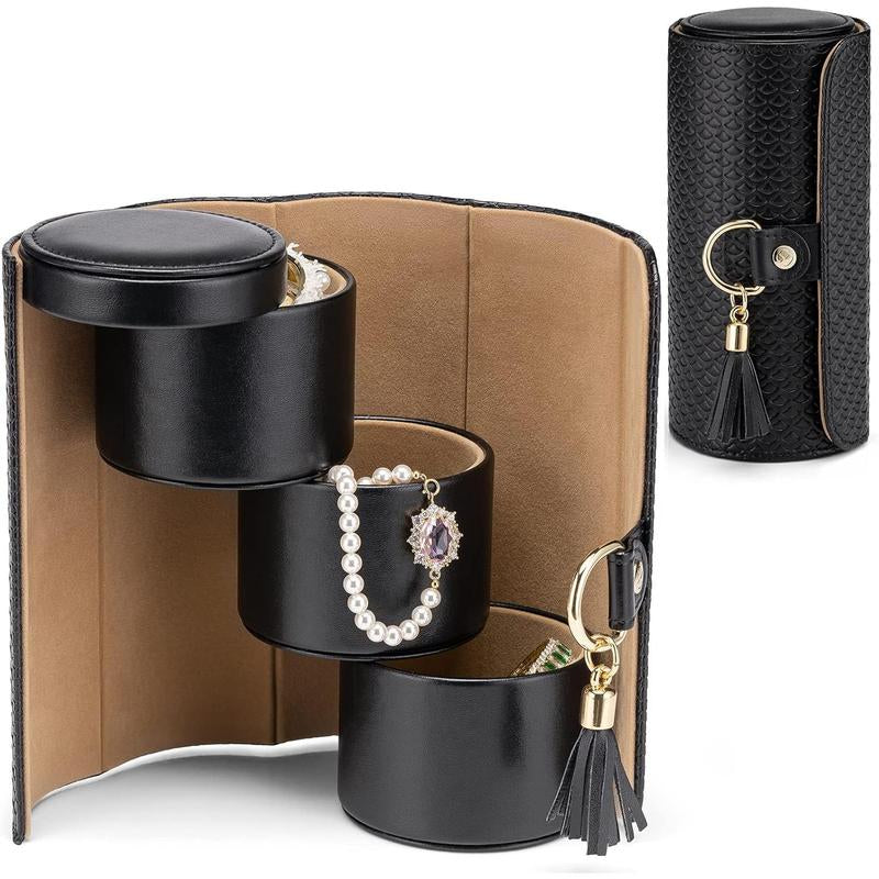 Viaggio Small Jewelry Case Box, Travel Essential Accessories for Women, Gifts for Travelers Couples Mom Friends, Bridesmaid Organiser Wedding