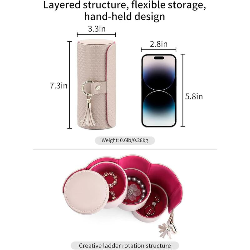 Viaggio Small Jewelry Case Box, Travel Essential Accessories for Women, Gifts for Travelers Couples Mom Friends, Bridesmaid Organiser Wedding