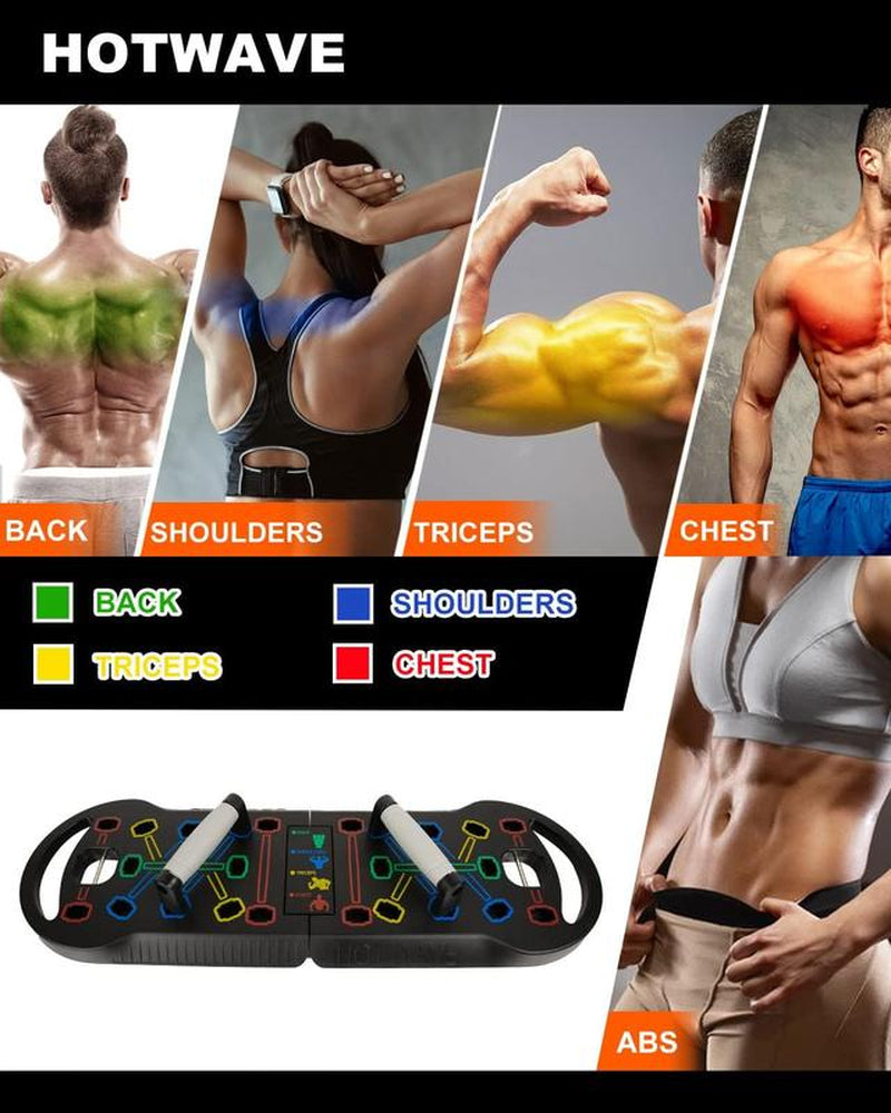 Push up Board Fitness 20 in 1 Portable Foldable Push-Up Bar for Home Gym, Suitable for Men and Women, Targets Chest, Shoulders, Abs, Biceps & Back