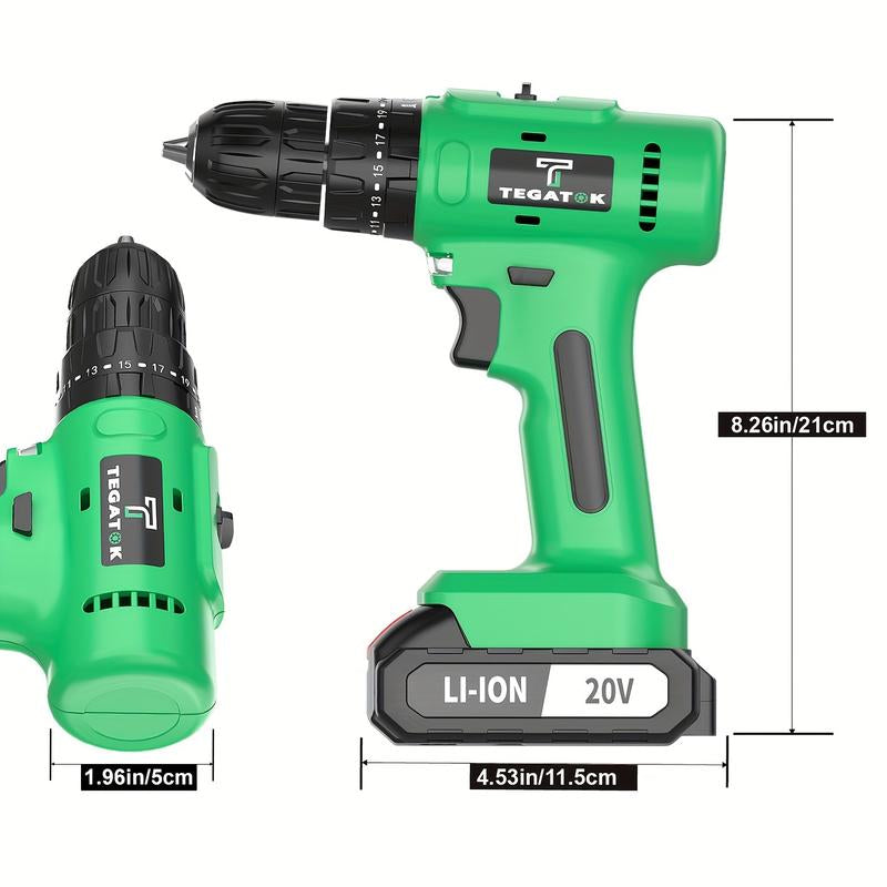 Most Repurchased 20V Lithium Electric Tool Hand Drill Electric Hand Drill Rechargeable Tool Lithium Battery Multi-Functional Impact Pistol Drill Electric Screwdriver Electric Power