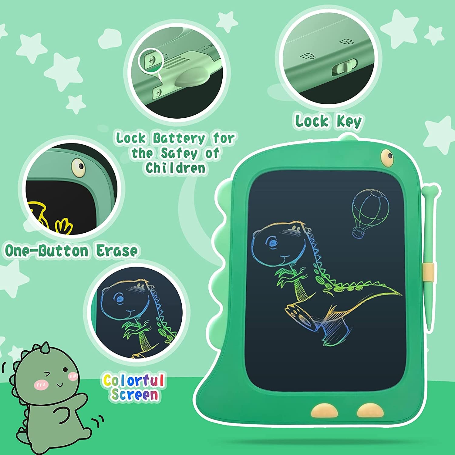 Tablet De Escritura Pantalla LCD Para Niños Con Función Dibujo Ligero Portátil