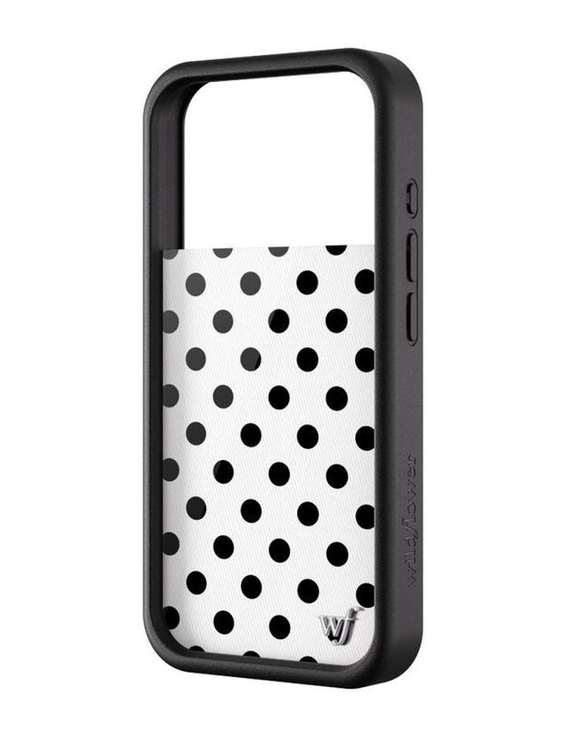 Polka Dot White and Black iPhone Case