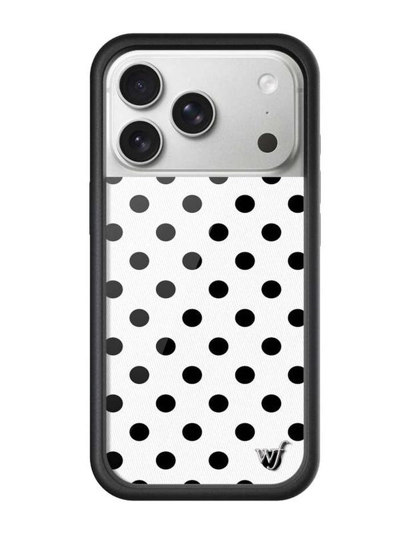 Polka Dot White and Black iPhone Case