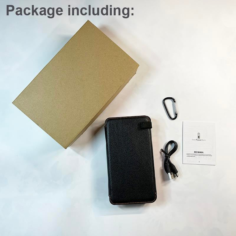 High-Capacity 20,000mAh Solar Power Bank with Foldable Solar Panels for Smartphones and Tablets