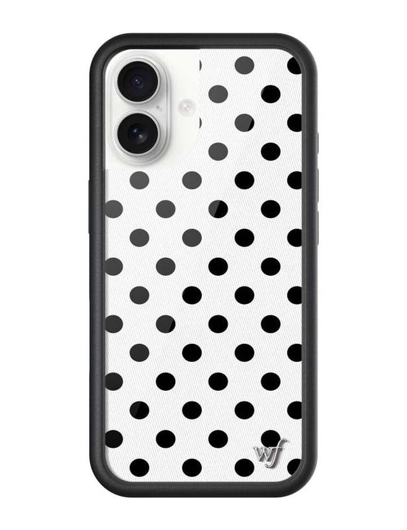 Polka Dot White and Black iPhone Case