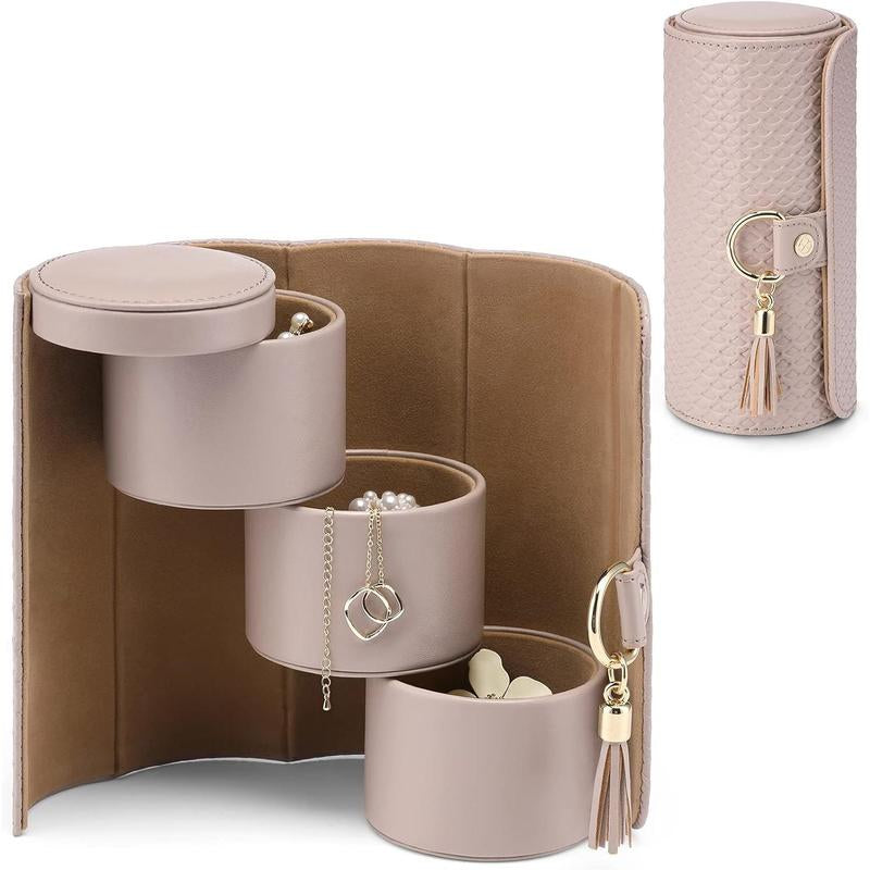 Viaggio Small Jewelry Case Box, Travel Essential Accessories for Women, Gifts for Travelers Couples Mom Friends, Bridesmaid Organiser Wedding