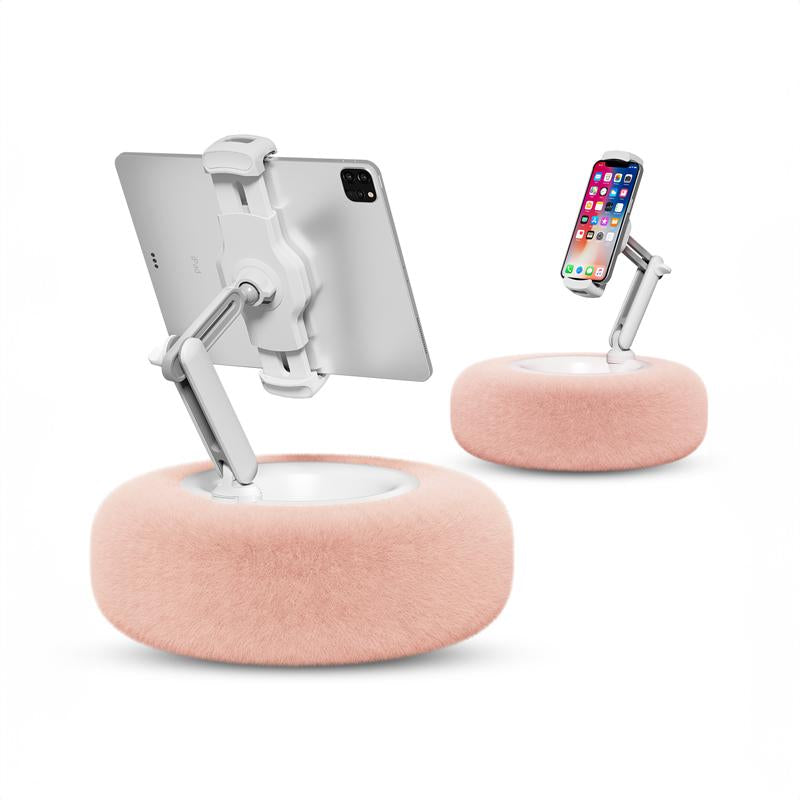 Viozon Adjustable Tablet and Phone Stand with Soft Plush Pillow for 4.7"-13" Devices, Ideal for Bed Use, Compatible with iPad, iPhone, Samsung, Google, and Kindle