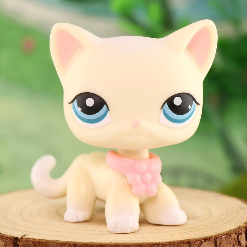 9 PC Miniature Cat Pack Dog Collie Great Dane Dachshund Cocker Spaniel Mini Pet Toys Sets Animal Figures Collection Compitable with LPS Collection