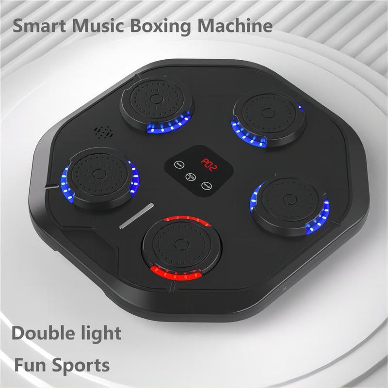 Smart Music Boxing Machine for Home Exercise, LED Boxing Machine with 9 Training Modes, Can Play Bluetooth Music
