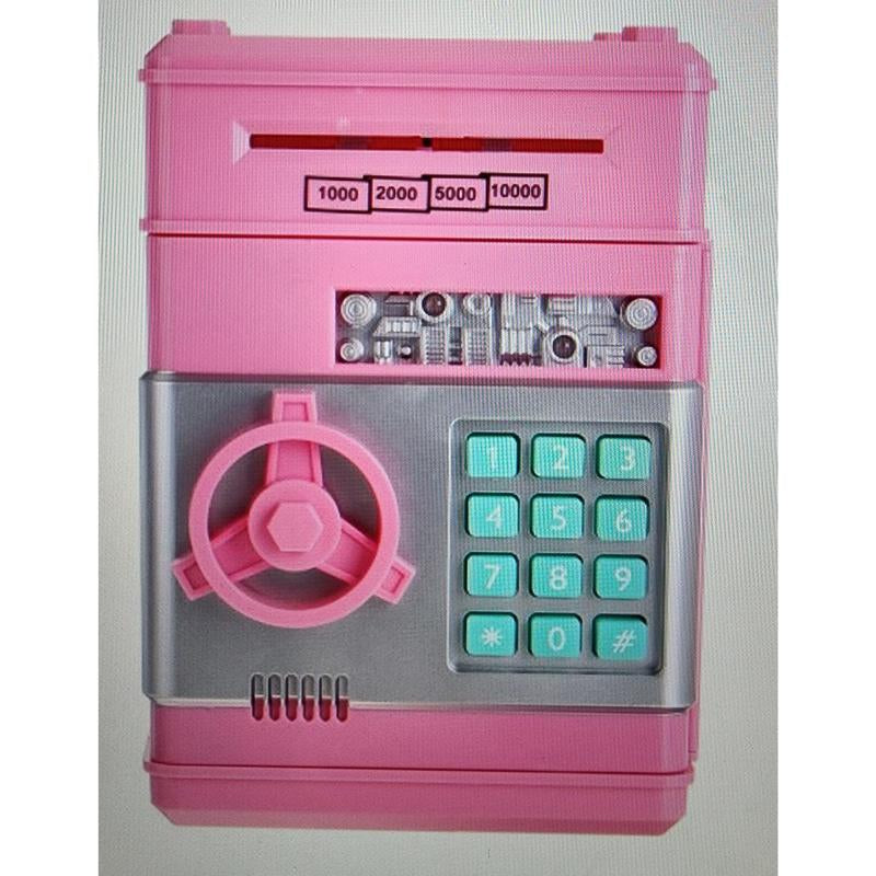 Hot Pink Piggy Bank - Cash Vault Bank for Saving - Decor Automatic Coin