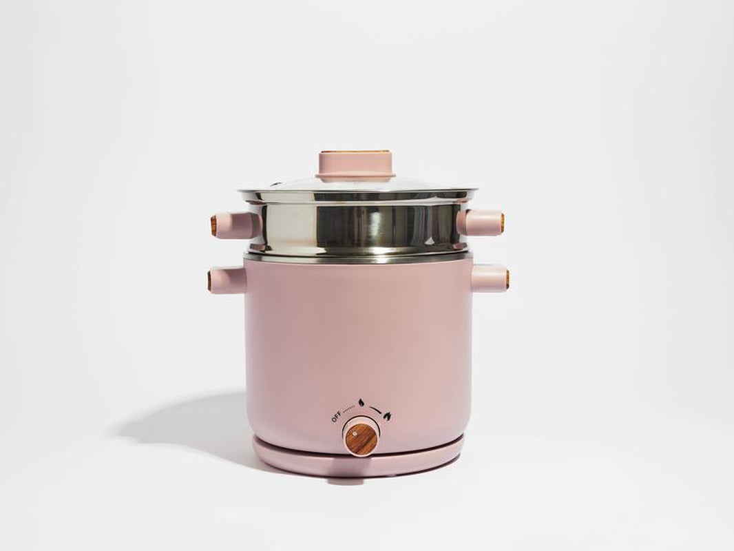 Cloudy Cafe Electric Stainless Steel Ramen Cooker - Kitchen Appliance for Convenient Home Cooking Cookingpot