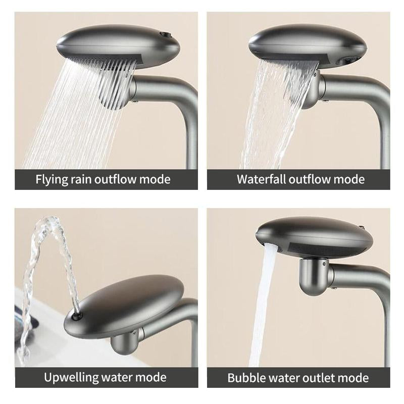 4 Modes Splash Proof Rotatable Faucet, Stainless Steel Durable Rotatable Bathroom Faucet, Bathroom Sink Faucet, Home Bathroom Accessories