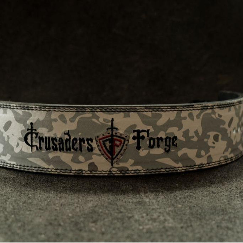 Camouflage Power Lifting Belt Lever Buckle Genuine Leather 10MM Gym Training Exercise Belt. Powerlifting, Bodybuilding, Crossfit, Working Out.