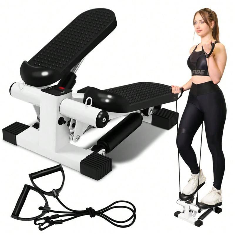 Stair Stepper for Exercise, Mini Steppers with Resistance Band, Hydraulic Fitness Stepper Exercise Home Workout Equipment for Full Body Workout for Gifts