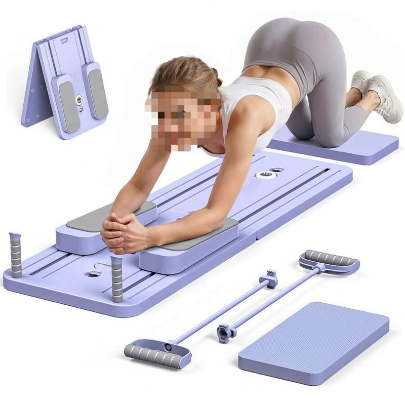 300 LBS Weight Capacity Multifunctional Fitness Board with Automatic Rebound, Core Training Ab Roller, Foldable Workout Machines - Full Body Workout Equipment, Home Pilates