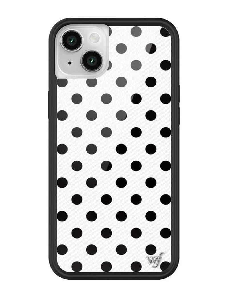 Polka Dot White and Black iPhone Case