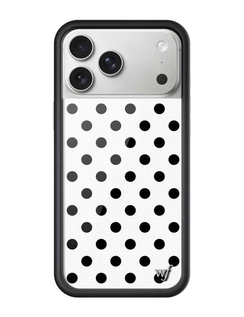Polka Dot White and Black iPhone Case