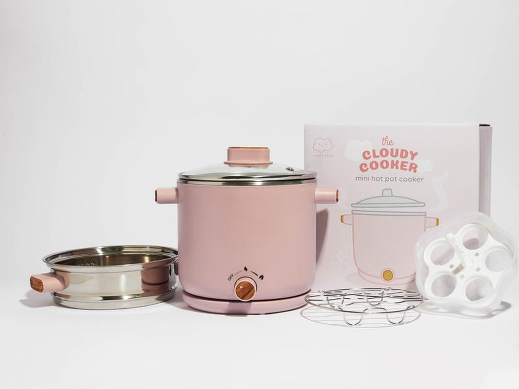 Cloudy Cafe Electric Stainless Steel Ramen Cooker - Kitchen Appliance for Convenient Home Cooking Cookingpot