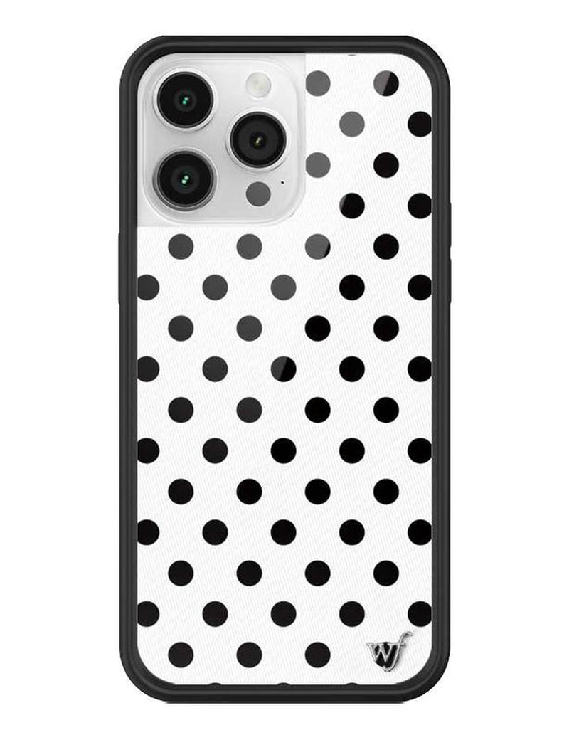 Polka Dot White and Black iPhone Case