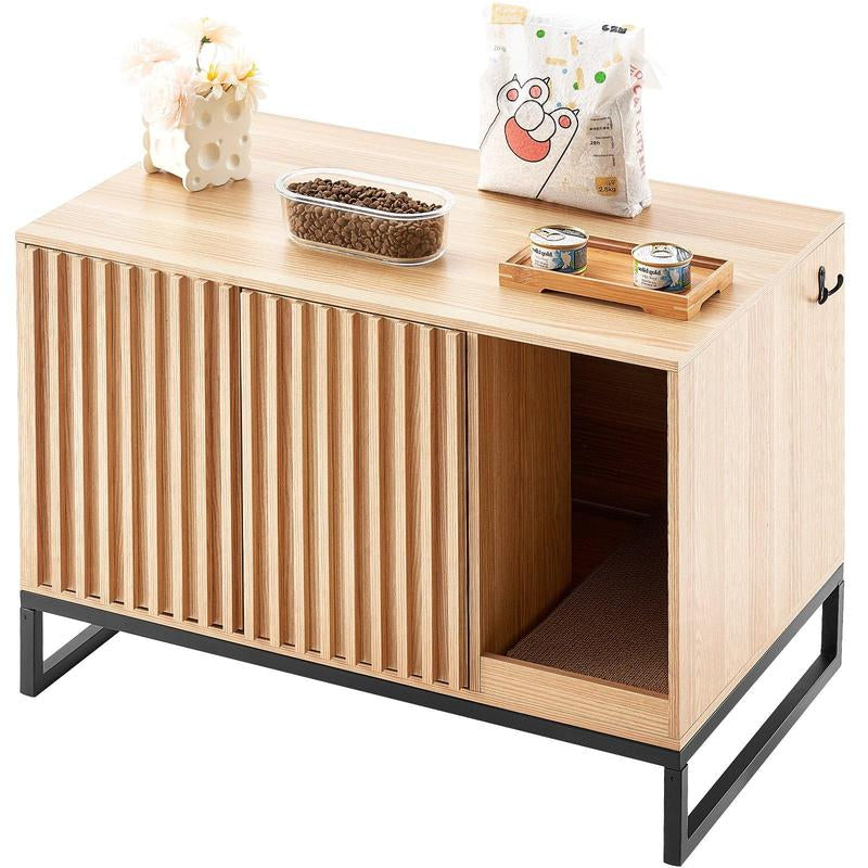 VEVOR Cat Litter Box Enclosure Hidden Litter Box Furniture 31.5"L X 20"W X 22"H
