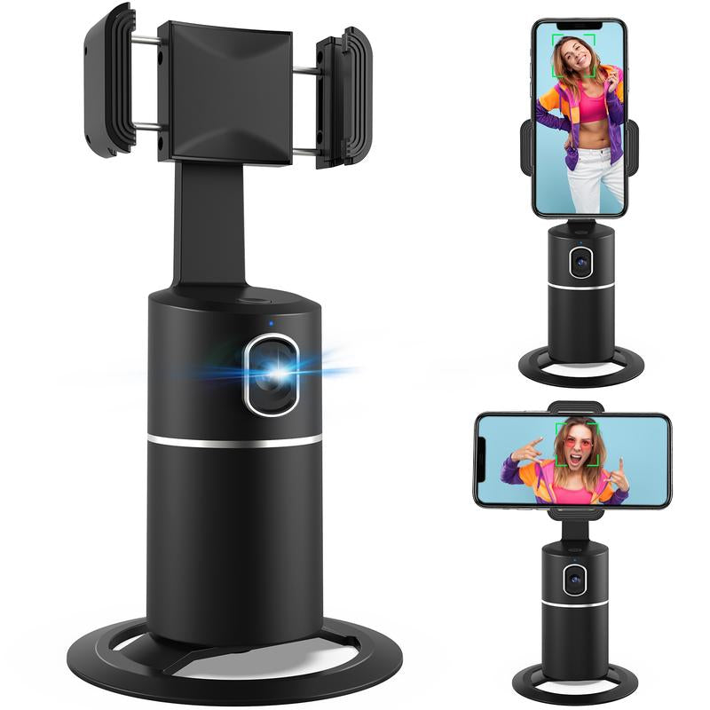 Auto Face Tracking Tripod with 360° Rotation - Smart Phone Mount for Live Streaming and Vlogging, Rechargeable Battery Included