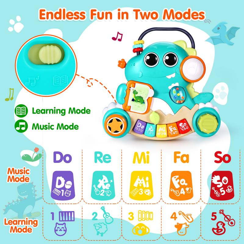 Moosia Baby Toys 6-12 Months Dinosaur Piano Music Light up Toys for 1 Year Old Boys Girls Infant Toys for 7 8 9 10 12 18 Months Interactive Piano Keyboard Toys Baby Christmas 1St Birthday Gifts