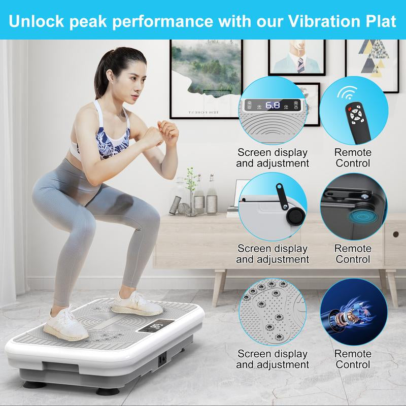 ROTAI Vibration Plate Fitness Platform for Men and Women, 300 Pound Capacity, 99 Adjustable Speeds, Home Fitness Vibration Plate