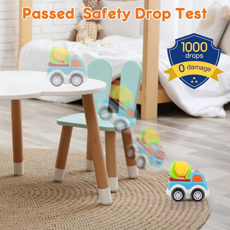 Nicmore 5-1 Construction Truck Toys Car: Cartoon Toy Cars for Kid 5 in 1 Carrier | Boys Girls Christmas Birthday Party Gifts